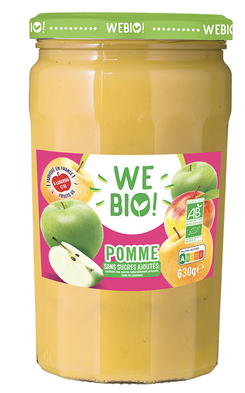 We Bio Compote de pomme sans sucre ajoutés Bio - DISCOUNT